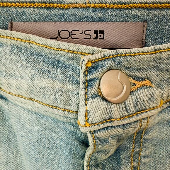 Joe's Jeans Skinny Ankle Raw Hem Light Wash Soft Denim Jeans Women's Size 28 NWT - Picture 3 of 8